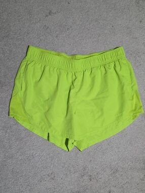 Athletic Works Neon Lime Women's Athletic Running Shorts